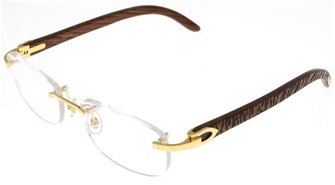 cartier eyeglasses wood|cartier wood glasses rimless style.